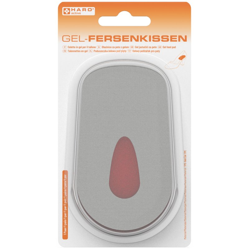 HARO coussins gel pour talons pour femmes, blanc/rouge, réutilisable, gel TPE, structure alvéolée
